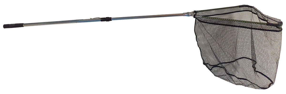 Épuisette de pêche télescopique – Filet gommé et manche aluminium